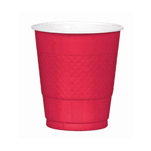 Amscan_OO Tableware - Cups Apple Red Bright Pink Premium Plastic Cups 355ml 20pk