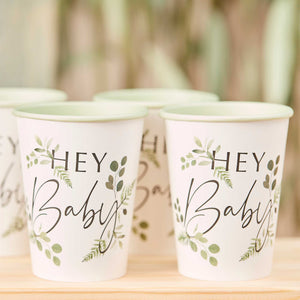 Amscan_OO Tableware - Cups Botanical Baby Hey Baby Cups 9cm x 8cm 8pk