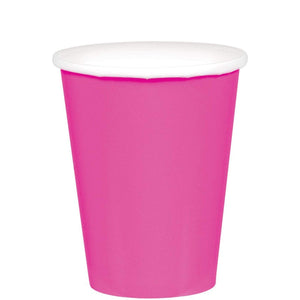 Amscan_OO Tableware - Cups Bright Pink Festive Green Paper Cups 266ml 20pk