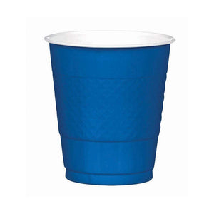 Amscan_OO Tableware - Cups Bright Royal Blue Clear Premium Plastic Cups 355ml 20pk