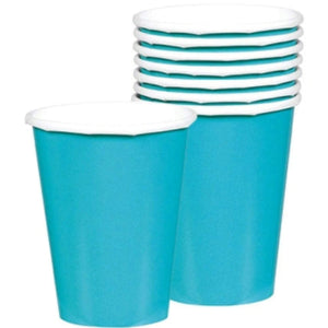 Amscan_OO Tableware - Cups Caribbean Blue Blush Pink Paper Cups 266ml 20pk