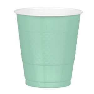 Amscan_OO Tableware - Cups Cool Mint Bright Pink Premium Plastic Cups 355ml 20pk