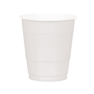 Amscan_OO Tableware - Cups Frosty White Jet Black Premium Plastic Cups 355ml 20pk