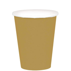 Amscan_OO Tableware - Cups Gold Blush Pink Paper Cups 266ml 20pk