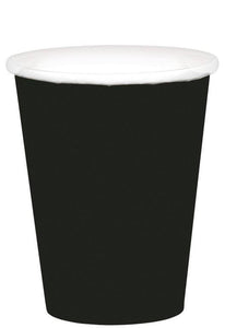 Amscan_OO Tableware - Cups Jet Black Blush Pink Paper Cups 266ml 20pk