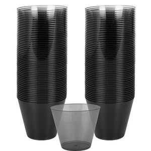 Amscan_OO Tableware - Cups Jet Black Jet Black Plastic Tumbler 266ml 72pk