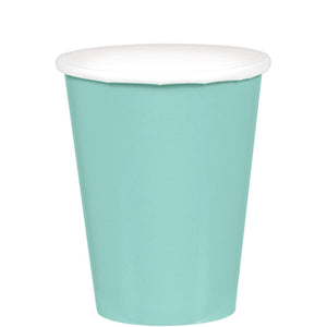 Amscan_OO Tableware - Cups Robin's Egg Blue Orange Paper Cups 266ml 20pk