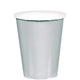 Amscan_OO Tableware - Cups Silver Festive Green Paper Cups 266ml 20pk