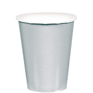 Amscan_OO Tableware - Cups Silver Orange Paper Cups 266ml 20pk