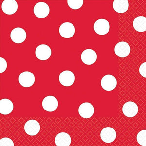 Amscan_OO Tableware - Napkins Apple Red Dotted Lunch Napkins 16Pk