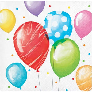 Tableware - Napkins Balloon Bash Birthday Beverage Napkins 16pk