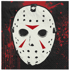 Amscan_OO Tableware - Napkins Friday the 13th Beverage Napkins 16pk