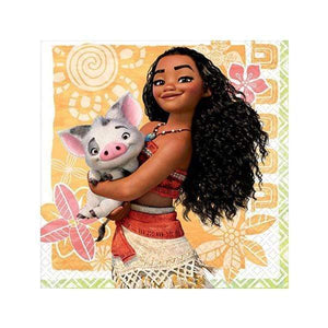 Amscan_OO Tableware - Napkins Moana Beverage Napkins 25cm 16pk