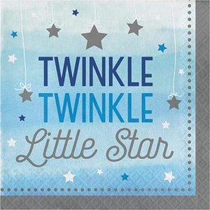 Amscan_OO Tableware - Napkins One Little Star Boy Lunch Napkins 16pk