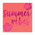 Summer Vibes Hot Stamped Beverage Napkins 16pk