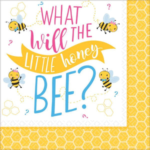 Amscan_OO Tableware - Napkins What will it Bee? Lunch Napkins 16pk