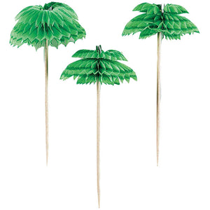 Amscan_OO Tableware - Picks, Stirrers & Skewers Palm Tree Honeycomb Wooden Picks 10cm 12pk