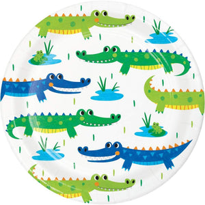 Amscan_OO Tableware - Plates Alligator Party Lunch Paper Plates 18cm 8pk