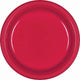 Amscan_OO Tableware - Plates Apple Red Jet Black Dessert Plastic Plates 17cm 20pk