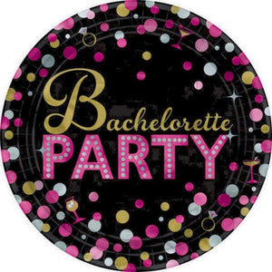 Amscan_OO Tableware - Plates Bachelorette Night Round Plate17cm 8pk