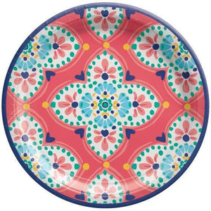 Amscan_OO Tableware - Plates Boho Vibes Round Paper Lunch Plates 17cm 8pk