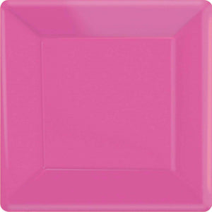 Amscan_OO Tableware - Plates Bright Pink Bright Royal Blue Square Dinner Paper Plates 26cm 20pk