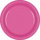 Amscan_OO Tableware - Plates Bright Pink Clear Dessert Plastic Plates 17cm 20pk