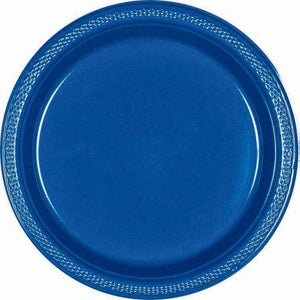 Amscan_OO Tableware - Plates Bright Royal Blue Bright Pink Dessert Plastic Plates 17cm 20pk