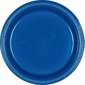 Amscan_OO Tableware - Plates Bright Royal Blue Bright Pink Lunch Plastic Plates 23cm 20pk