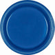 Amscan_OO Tableware - Plates Bright Royal Blue Jet Black Dessert Plastic Plates 17cm 20pk