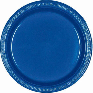 Amscan_OO Tableware - Plates Bright Royal Blue New Pink Lunch Plastic Plates 23cm 20pk