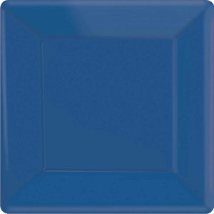 Amscan_OO Tableware - Plates Bright Royal Blue Square Paper Plates 26cm 20pk
