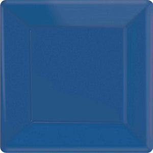 Amscan_OO Tableware - Plates Bright Royal Blue Yellow Sunshine Square Dinner Paper Plates 26cm 20pk