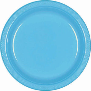 Amscan_OO Tableware - Plates Caribbean Blue Bright Pink Dessert Plastic Plates 17cm 20pk