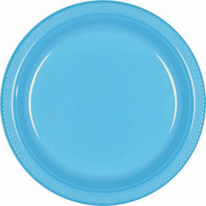 Amscan_OO Tableware - Plates Caribbean Blue Bright Pink Lunch Plastic Plates 23cm 20pk