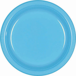 Amscan_OO Tableware - Plates Caribbean Blue Jet Black Lunch Plastic Plates 23cm 20pk
