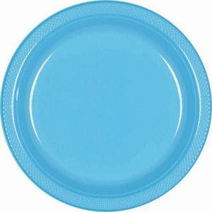 Amscan_OO Tableware - Plates Caribbean Blue Robin's Egg Blue Dessert Plastic Plates 17cm 20pk