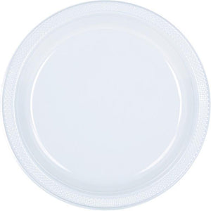 Amscan_OO Tableware - Plates Clear Bright Pink Lunch Plastic Plates 23cm 20pk