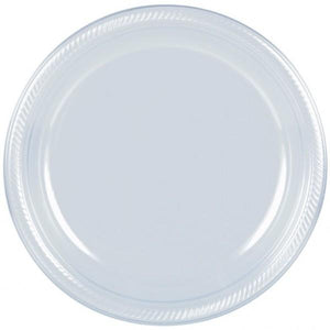 Amscan_OO Tableware - Plates Clear Bright Royal Blue Dessert Plastic Plates 17cm 20pk