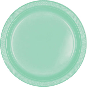 Amscan_OO Tableware - Plates Cool Mint Jet Black Lunch Plastic Plates 23cm 20pk
