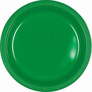 Amscan_OO Tableware - Plates Festive Green Bright Pink Dessert Plastic Plates 17cm 20pk