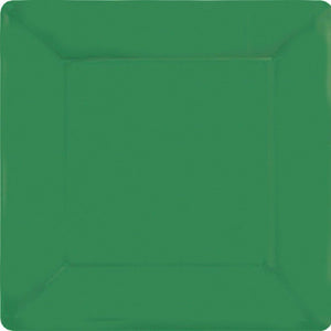 Amscan_OO Tableware - Plates Festive Green Festive Green Square Dessert Paper Plates 17cm 20pk