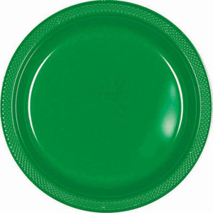 Amscan_OO Tableware - Plates Festive Green New Pink Dessert Plastic Plates 17cm 20pk