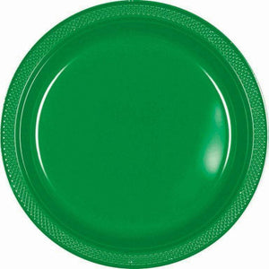 Amscan_OO Tableware - Plates Festive Green New Purple Lunch Plastic Plates 23cm 20pk