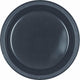 Amscan_OO Tableware - Plates Jet Black Jet Black Dessert Plastic Plates 17cm 20pk