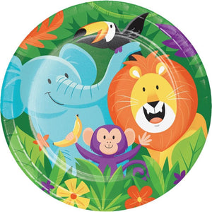 Amscan_OO Tableware - Plates Jungle Safari Dinner Plates Paper 22cm 8pk