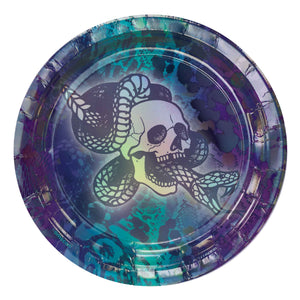 Amscan_OO Tableware - Plates Midnight Mayhem Iridescent Round Plates 17cm 8pk