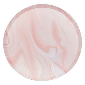 Tableware - Plates Mix It Up Pink Marble NPC Paper Plates 25cm 8pk