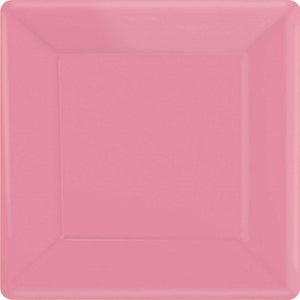 Amscan_OO Tableware - Plates New Pink Yellow Sunshine Square Dinner Paper Plates 26cm 20pk