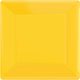 Amscan_OO Tableware - Plates Yellow Sunshine Silver Square Dessert Paper Plates 17cm 20pk